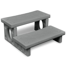 Spa Step Grey Plastic Medium Reversible Spa Step Rectangular