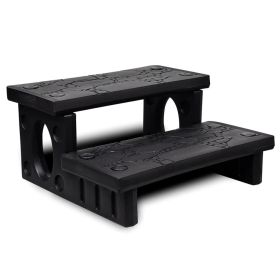 Spa Step Black Plastic Medium Non-slip Black Spa Step