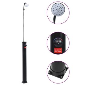 Solar Shower Black PVC and ABS 84.6 in tall Height-Adjustable