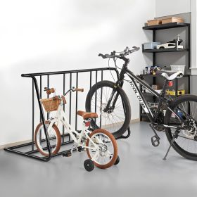 Floor Bike Rack For 3-Inch Tire Width Grid Bike Rack Stand 6-Bicycle Capacity (Option: Black)