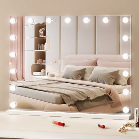 Hollywood Vanity Mirror With Lights W/ USB Type C Desktop Wallmount 23.6in (Option: White)
