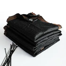 10ft*12ft Heavyweight Black Sunshade Net With Snap-on Design For Sun Protection, Windproofing, And Patio/balcony Shading. (Option: 10ft12ft)