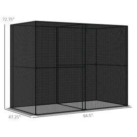 Crop Cage, Plant Protection Tent With Zippered Doors For Vegetable Garden, Backyard, Black (Option: Black)