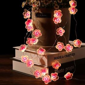 Cherry Blossom LED Lights String Small Fairy Lights Easter Halloween Wedding Scene Holiday Party Mall Modeling Holiday Decorative Lights Bedroom (size: 6.6ft/20LEDs)