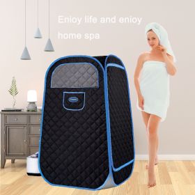 Portable Folding Full size Steam Sauna with 1000W&2.2L steam Generator. Personal Sauna Tent for Relaxation & Spa at home. Fast heating. Folding S (Color: BLACK)