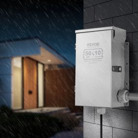 Manual Transfer Switch 50A Generator Transfer Switch Kit NEMA 3R 12500W 120/240V (Option: Natural)